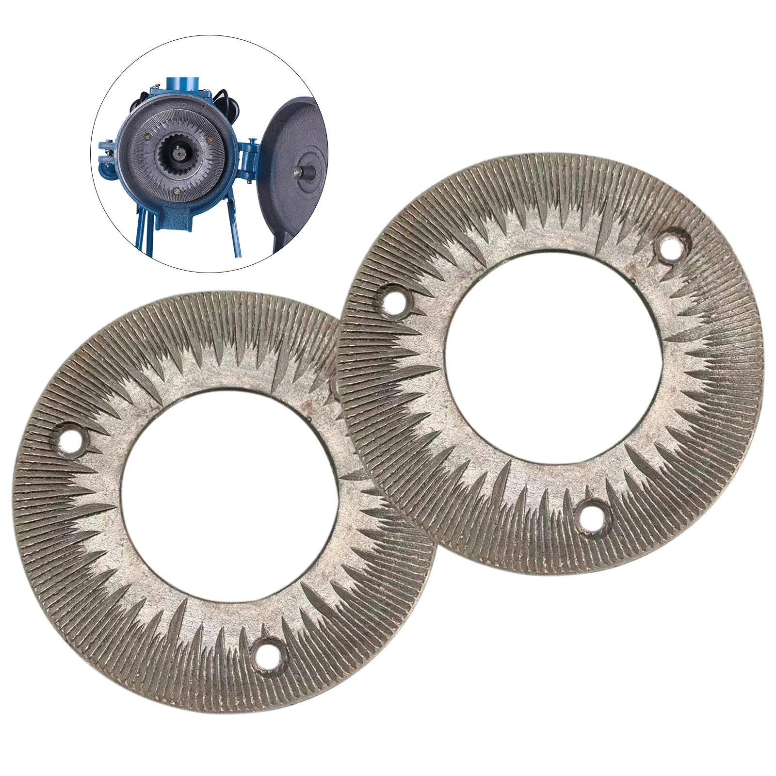 2PCS Grinding Sheets for 3000W Electric Grain Mill Heavy Duty Commercial Grain Grinder Machine