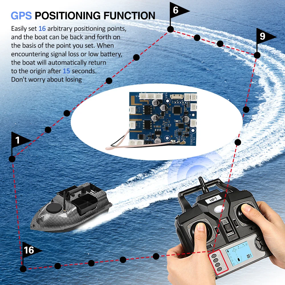 16 Point GPS Fishing Boat Main Board for R18 CTV18 V18 C118  Replacement Accessories Parts