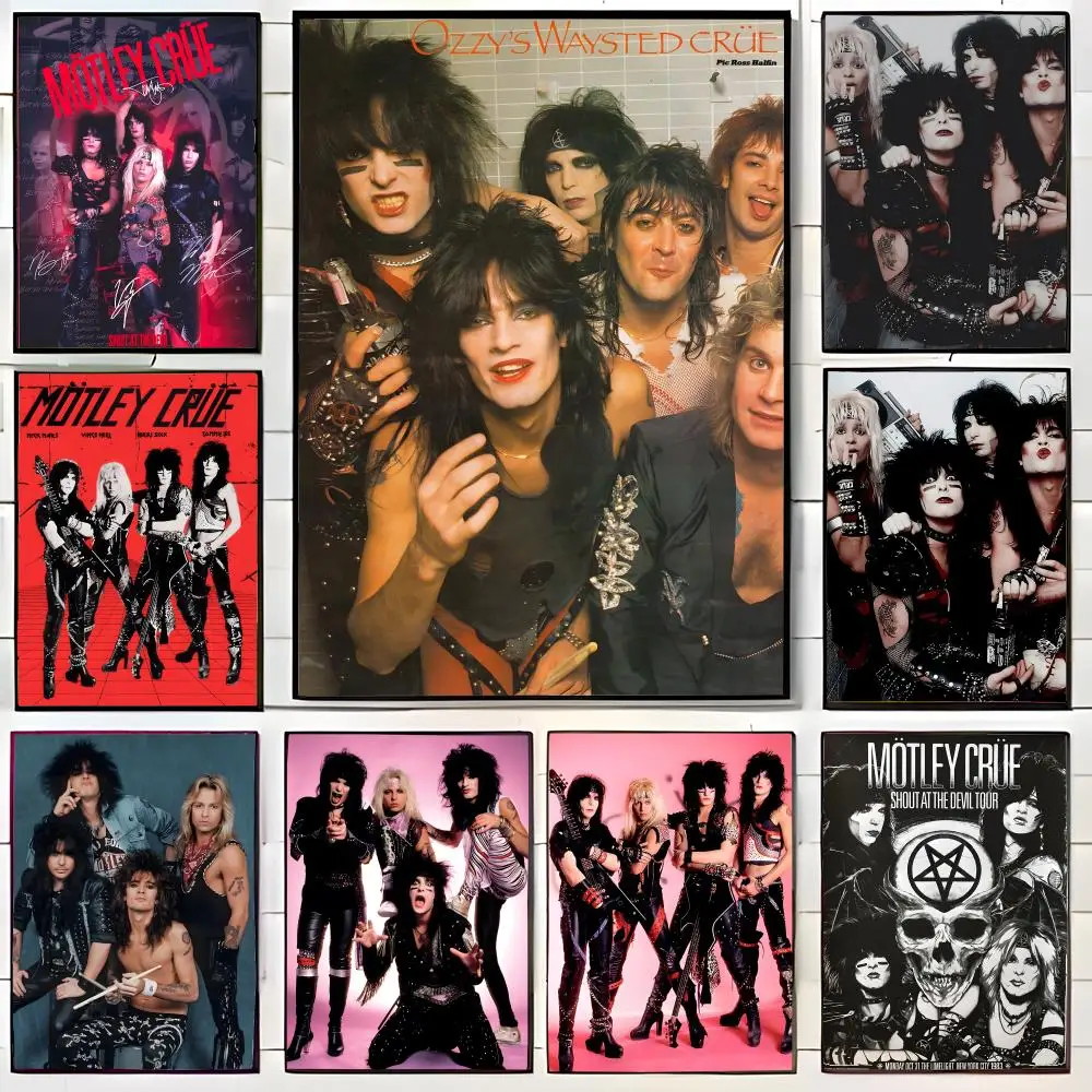Pôster decorativo da banda de rock Motley Crues, pôster decorativo para parede, decoração de casa, presente sem moldura