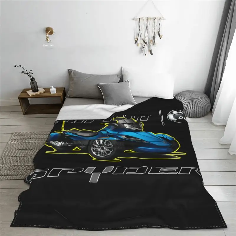 Can - Am Brp Spyder Logo Blanket Thick Bedding Sofa Cover Skin Friendly Camping Blanket