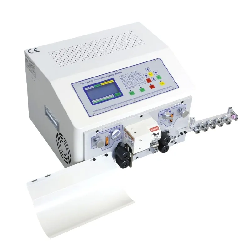 Machine de dénudage et de coupe de fils entièrement automatique SWT508-JE/S, commande par ordinateur, écran tactile, tolérance ±0,002L, longueur de 1 à 9999 mm, épluche-câbles pour fils électriques