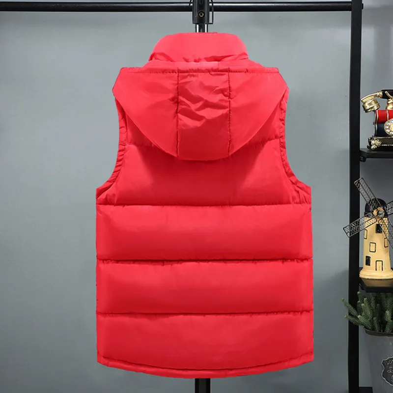 #3636 Black Red Beige Blue Winter Vest Jacket Slim Fit Warm Down Cotton Sleeveless Jacket Vest Waistcoat Outerwear Vest Coat 5XL