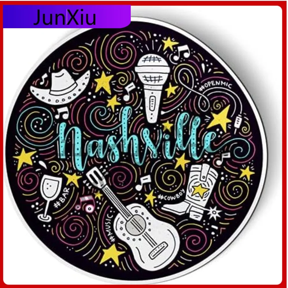

Уникальная наклейка на автомобиль с изображением музыки кантри из Нэшвилла, прочная, креативная, водонепроницаемая, виниловая, для автомобиля, ноутбука, окна, бампера, авто