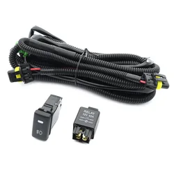 H10 H12 Fog Lights Wiring Harness Relay/ Switch For Toyota Land Cruiser 100 120 Solara Hilux Prius Tacoma Highlander Tundra