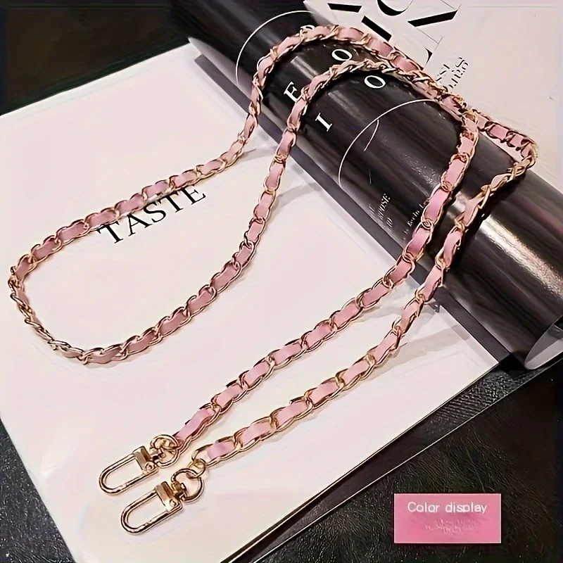 Aluminum fashion jewelry chain phone case lanyard, diagonal strap, metal handbag chain accessories.