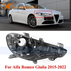 CAPQX Front Headlight Base Cover For Alfa Romeo Giulia 2015-2022 Head Light Back Lid Head Lamp Back House Headlamp Rear Shell