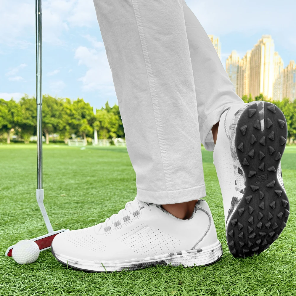 Ladies' Casual and Fashionable Nail Free Golf Outdoor Fitness Jogging Shoes, Women's Lightweight Plus Size Golf Shoes