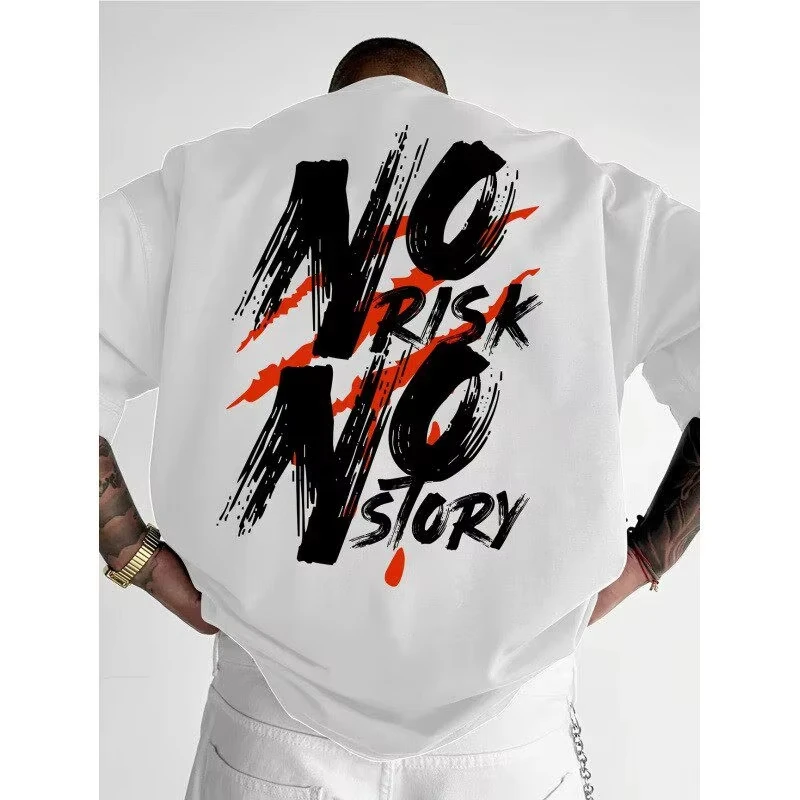 Fashionable Cotton Printed Personalized Round-neck Short-sleeved Summer New Style Men's and Women's Loose-fitting T-shirt