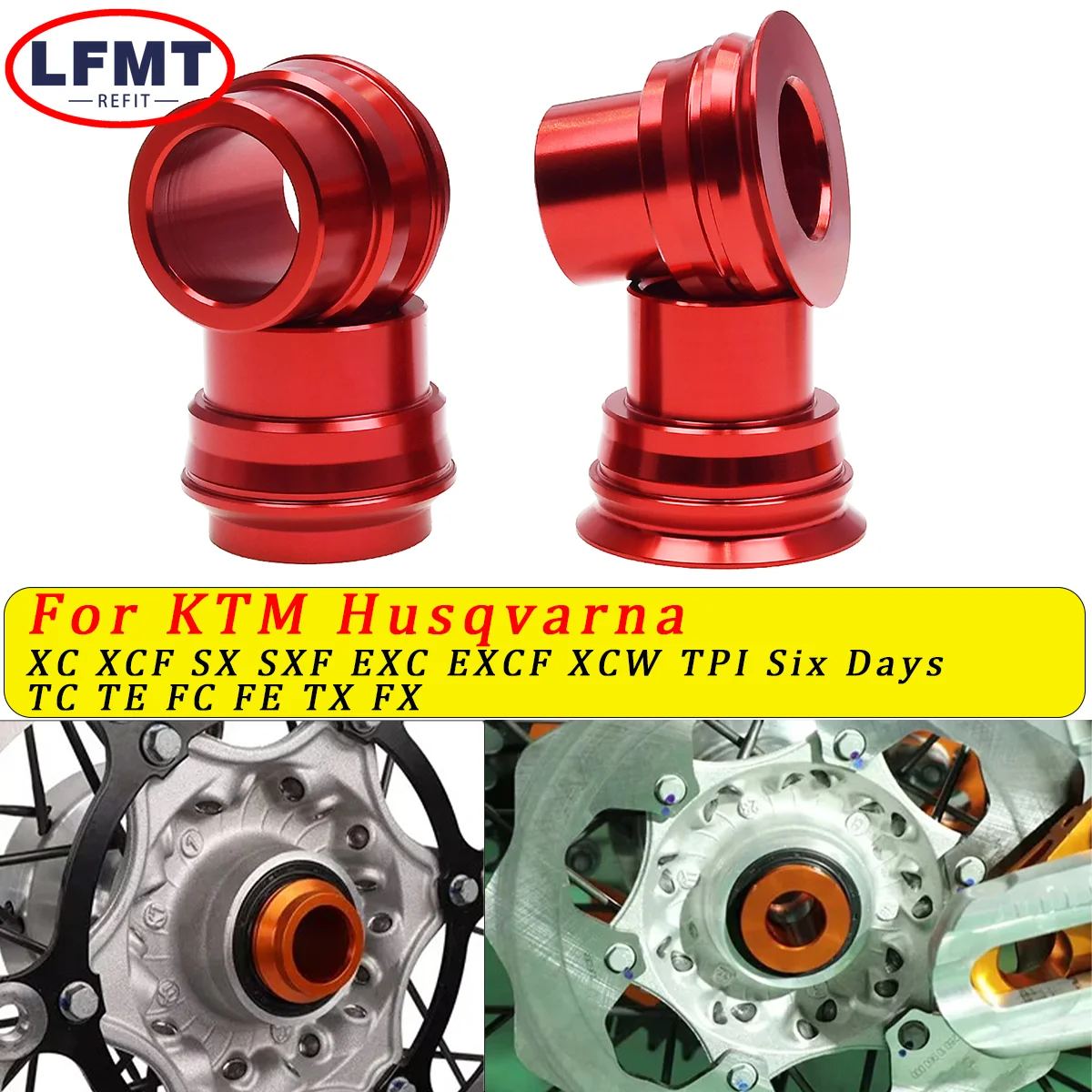 

2024 Motorcycle Front and Rear Wheel Hub Spacer For KTM XC XCF XCW SX SXF EXC EXCF 125-500 Husqvarna TE FE TX FX TC FC 125-501