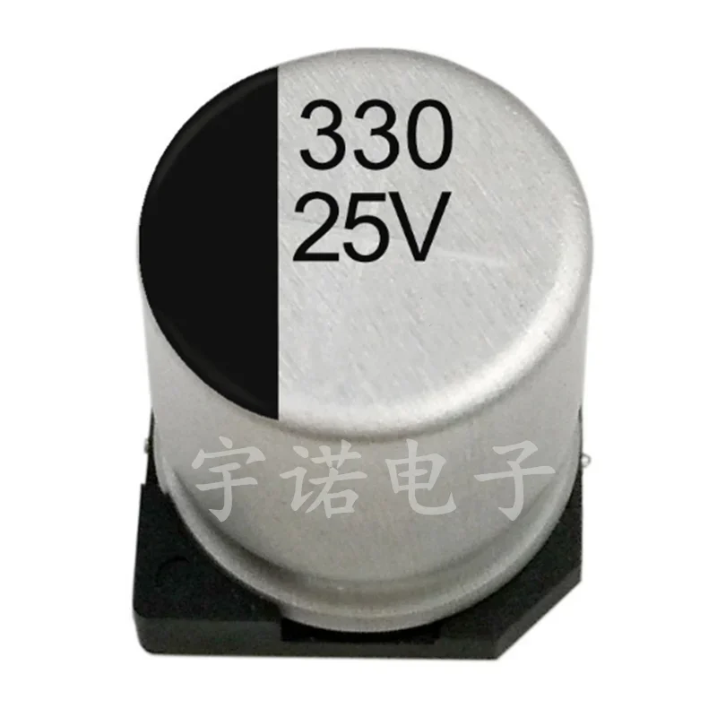 10piece Aluminum Electrolytic Capacitor 25V330UF 8*10mm SMD High-quality Good Quality Patch 330uf 25v Size：8x10.5（MM）