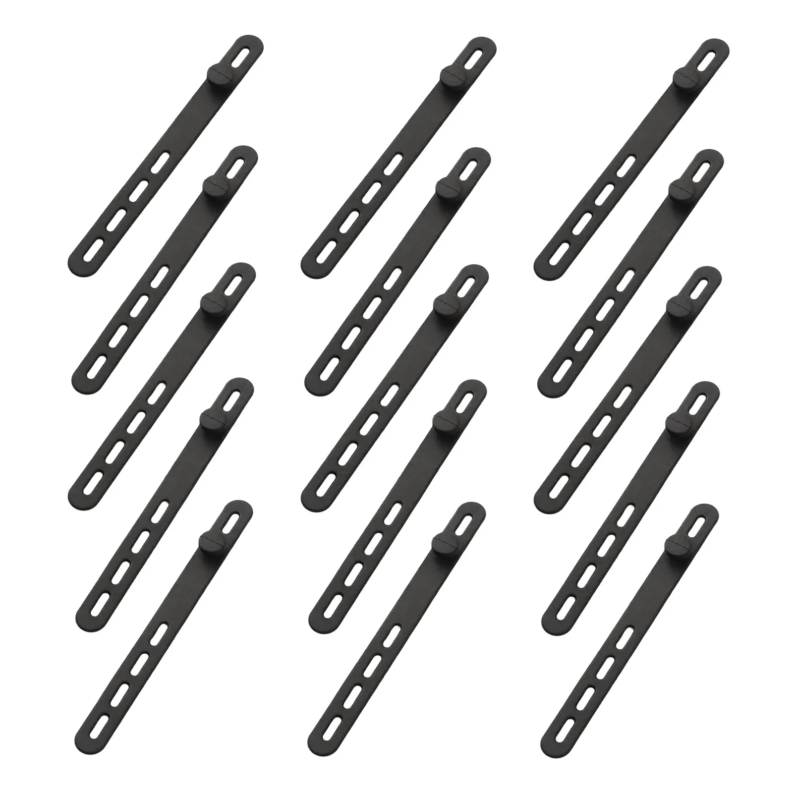 10 Pack Silicone Cable Ties Reusable Cable Management Elastic Adjustable Cable Organizer With Locking Buckle