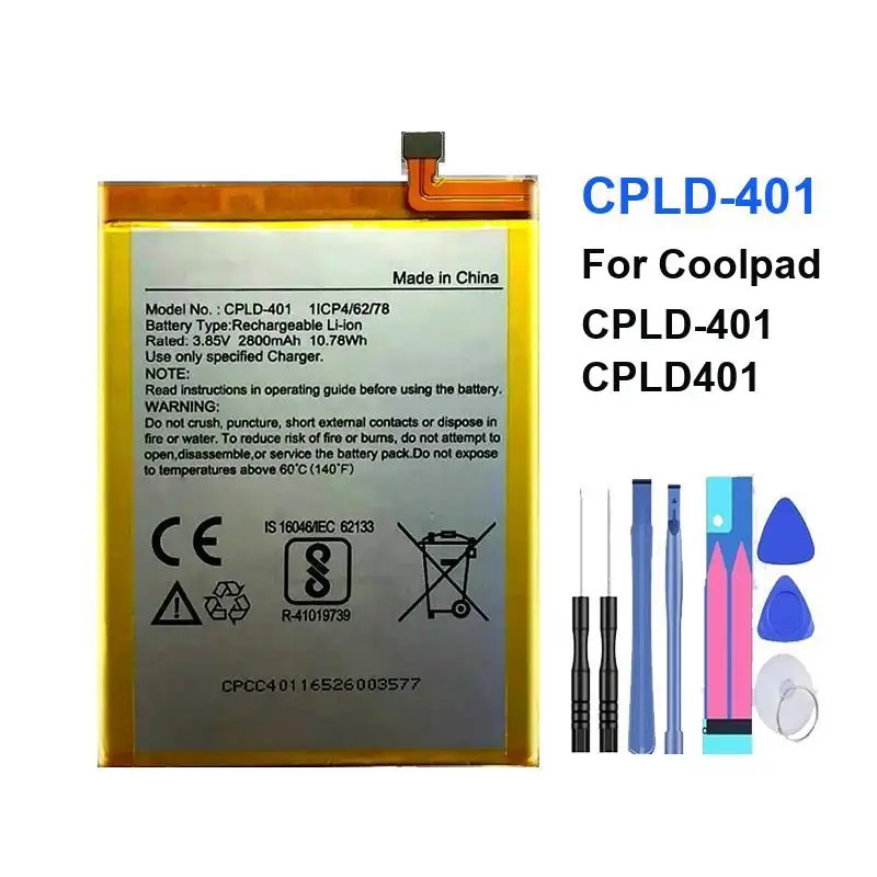 2800Mah Mobile Phone Battery For Coolpad Cpld-401 High-Performance Li-ion Rechargeable 