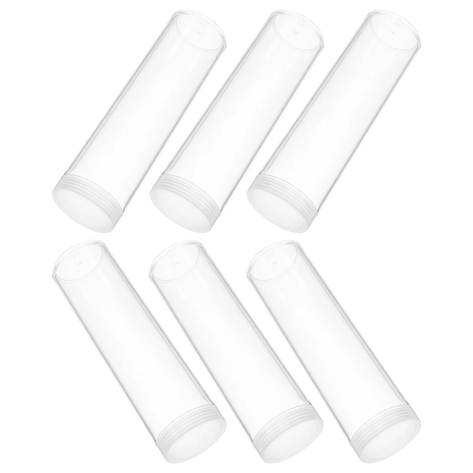 

6 Pcs Coin Storage Tube Transparent Plastic Tubes Dimes Round Holders Organizer Clear