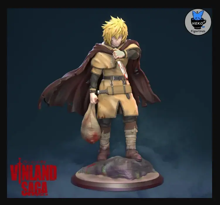 1/24 1/18 1/12 Thorfinn Karlsefni Vinland Saga sin pintar, sin montar, modelo de impresión 3D, Kits de modelismo