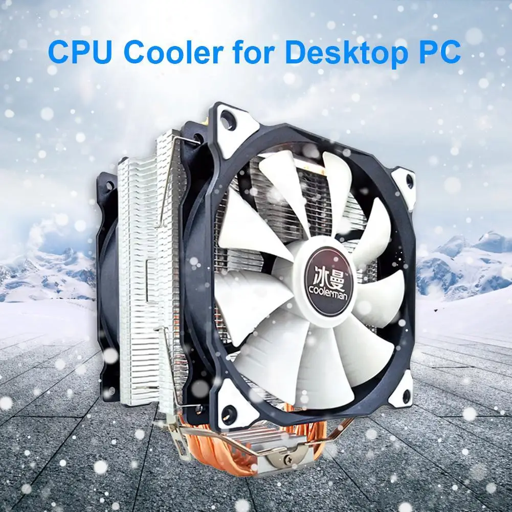 

12cm CPU Cooling Fan 6 Pure Copper Heat Pipes Desktop PC Cooler 4 Pin PWM Cooler Cooling Fan Radiator Heatsink