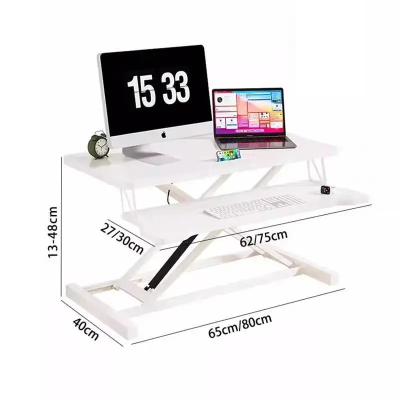 مكاتب الغرفة للدراسة مكتب تنفيذي مكتب أكريليك طاولة كمبيوتر مكاتب متعددة الوظائف منظم سطح المكتب القراءة بجانب السرير المنزل #6