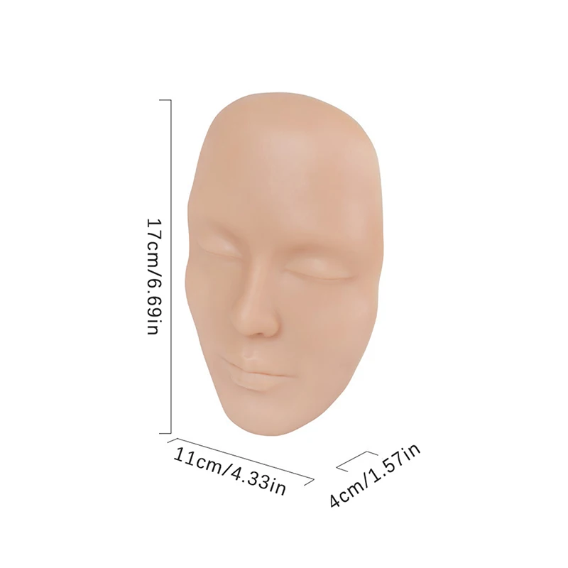 Têtes de mannequin en silicone stéréoscopique pour la pratique du tatouage intégral, peau microblading, maquillage en continu, sourcils, lèvres de l'Antarctique, ligne des yeux