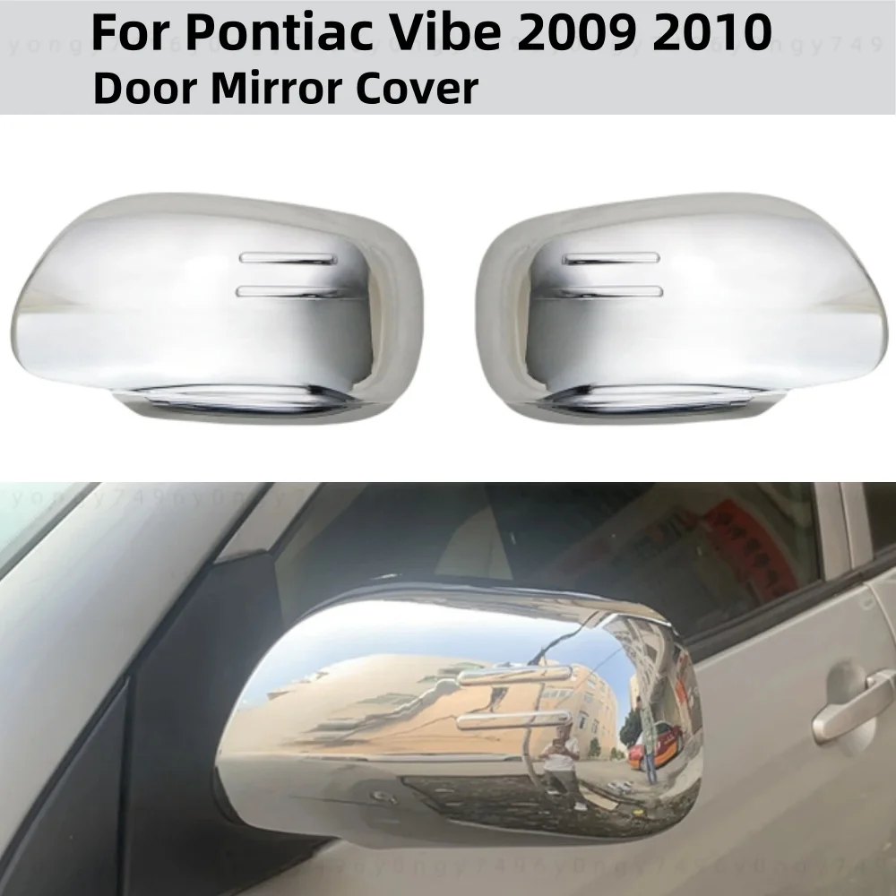 2Pcs Carbon Side Car Rearview Accessories Chrome Door Mirror Cover Trim Paste style For 2009 2010 Pontiac Vibe  Stickers view 3