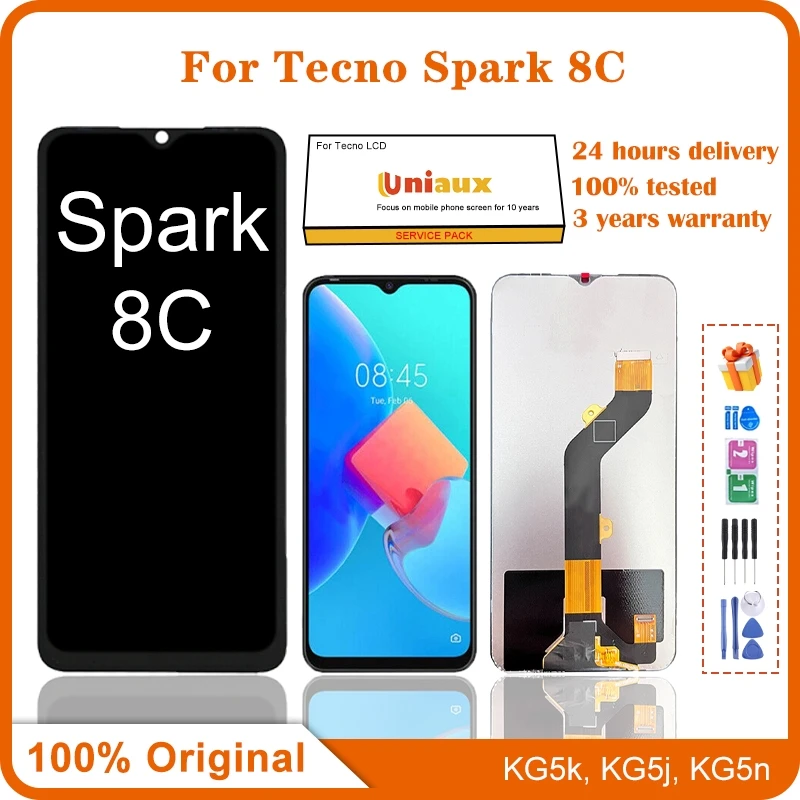 

For Tecno Spark 8C Mobile Phone LCD Screen Display assembly Touch Screen LCD Panel Replacement