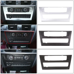 Carbon Fiber Style Car Air Conditioning Volume Adjustment Frame Trim CD Panel Cover for BMW X3 F25 X4 F26 2011-2017 Accessories