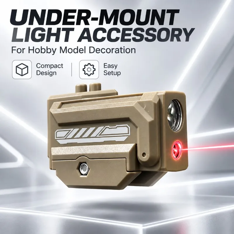 Integrated Under‑mount Light Ornament, Sand‑Toned Plastic Torch with Non‑adjustable Beam Indicator Part