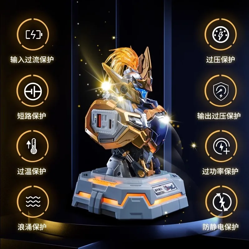 وو تشنغهو موسهو نايت 65 واط من بحيرة موهو طبعة مذهبة شاحن تمثال نصفي مركز شحن تخصيص ملحقات سطح المكتب الهدايا #3