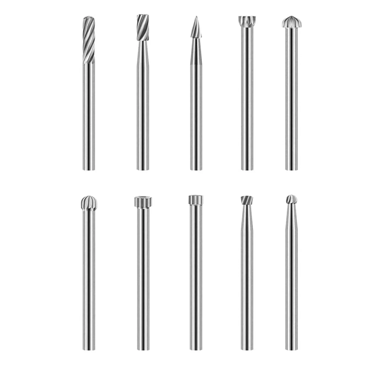 AT14A Engraving Router Bit Carving Bits, 20 PCS Rotary Tool Accessories Rotary Bits Burr Set