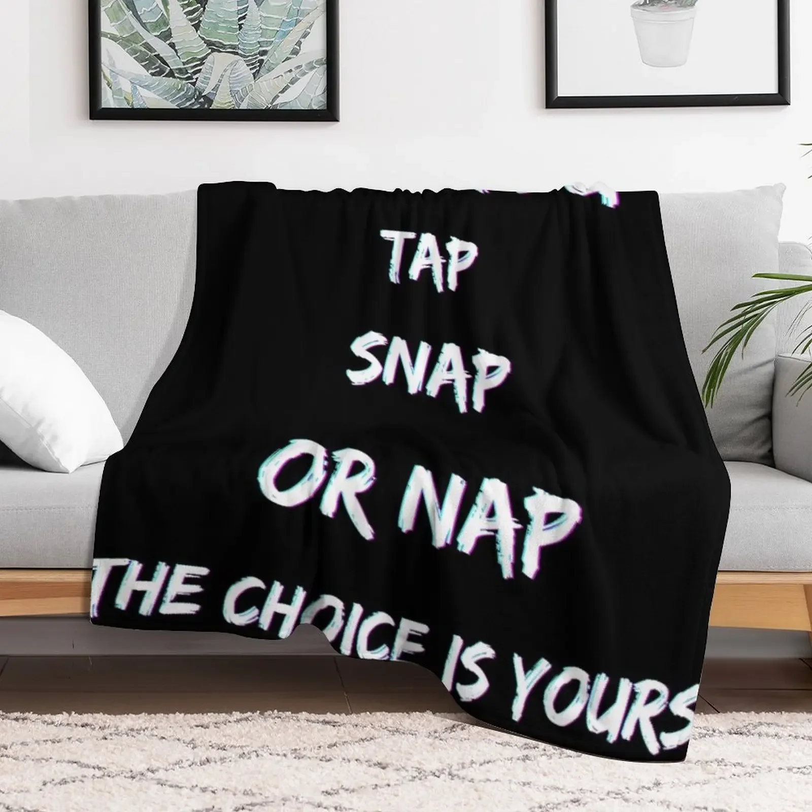 Tap Snap or Nap Jiu Jitsu T-Shirt Art BJJ Unisex Throw Blanket heavy to sleep Luxury Designer Soft Plaid Blankets