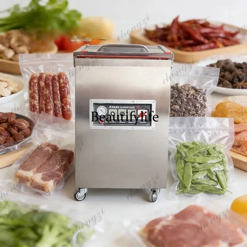 Machine d'emballage sous vide HR Easy Clean, surface lisse, pièces détachables pour un entretien quotidien simple.
