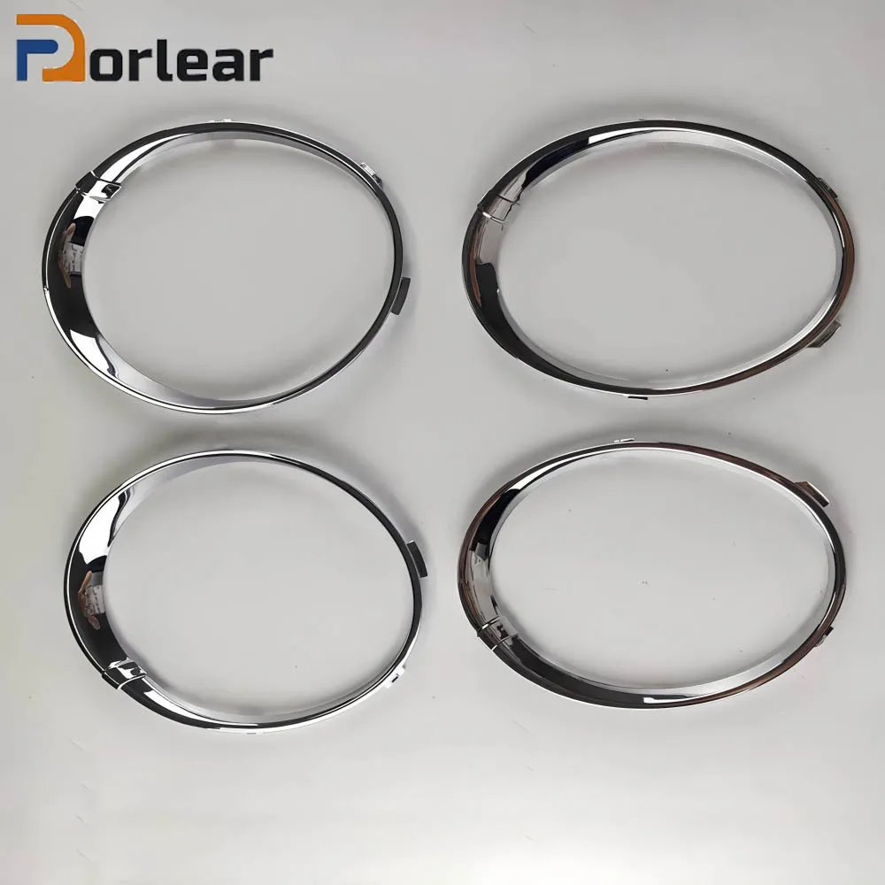 4pcs Headlight Trim Ring Set Chrome For Bentley Flying Spur 05-13 3W5807763 3W5807764 3W5807767 3W5807768