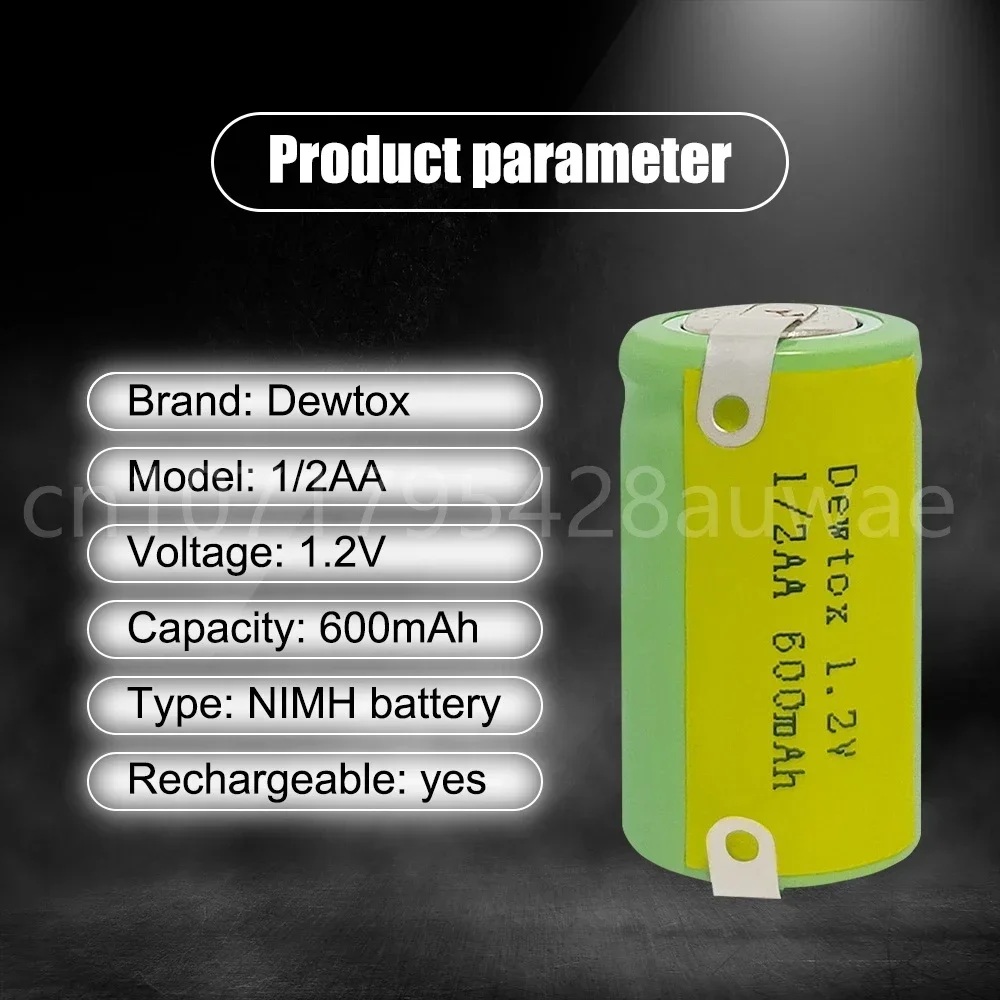 NI-MH 1/2AA 600mAh 1.2V for Shaver Battery Universal Replacement Accessory 14X24