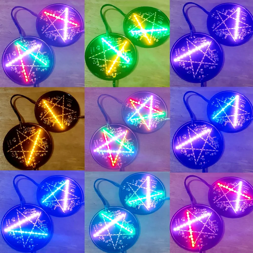 10 قطعة 12 فولت الخماسي Led وحدات الملونة المتدفقة IP68 مقاوم للماء RGB ضوء لشريط مهرجان الحفلات عيد الميلاد الديكور الخفيفة