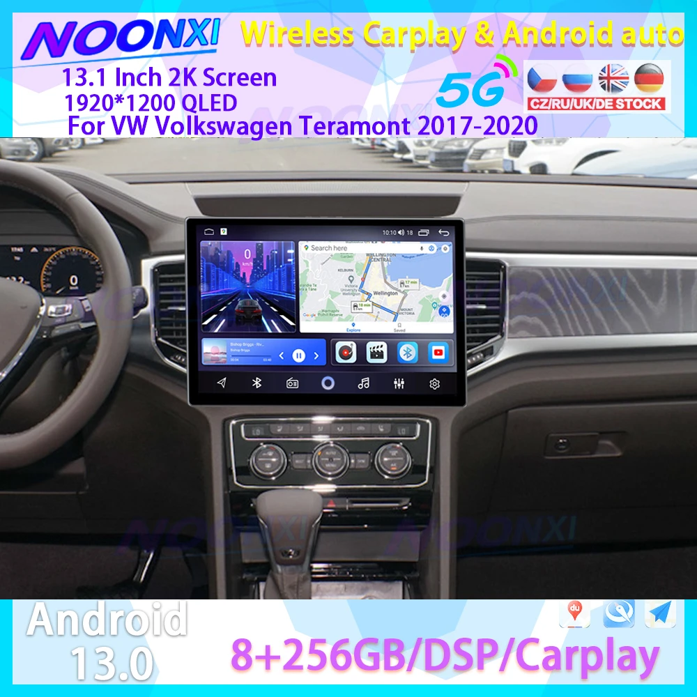 

13.1" For VW Volkswagen Teramont 2017-2020 Android 13 Car Radio Stereo Multimedia Player GPS Navigation 2K Screen Carplay Video