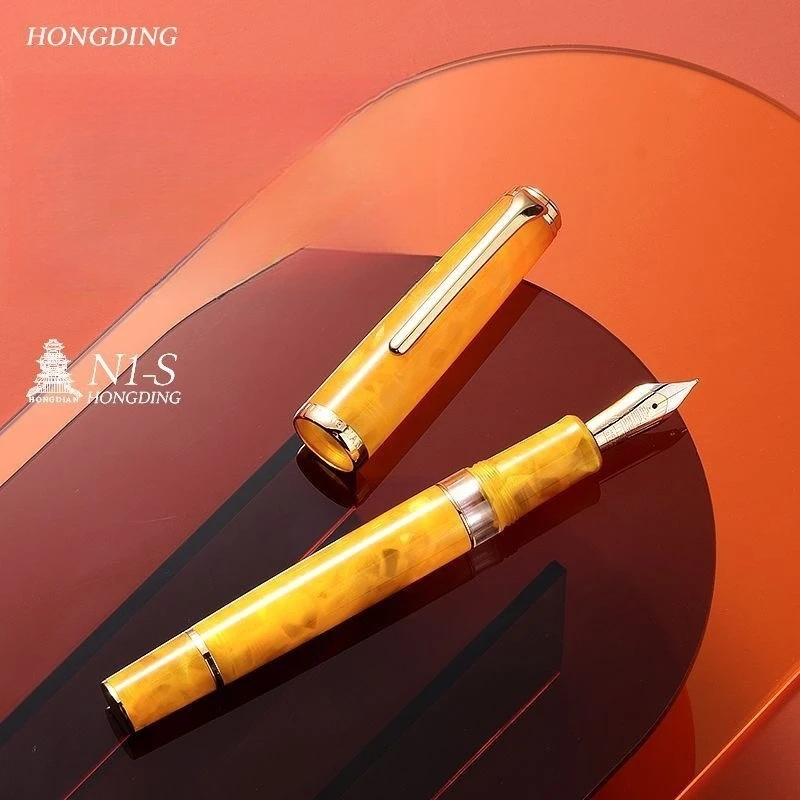 

Hongdian N1S Fountain Pen Blue Exquisite Piston Acrylic Pen Calligraphy Retro EF Nib Business Writing School Office Supplies