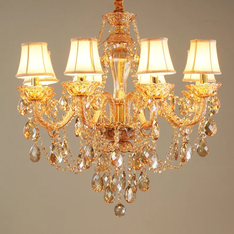 Hot Popular Living Room Hotel Bedroom Castle Villa Luxury European Style Contemporary Crystal Pendant Light Chandelier