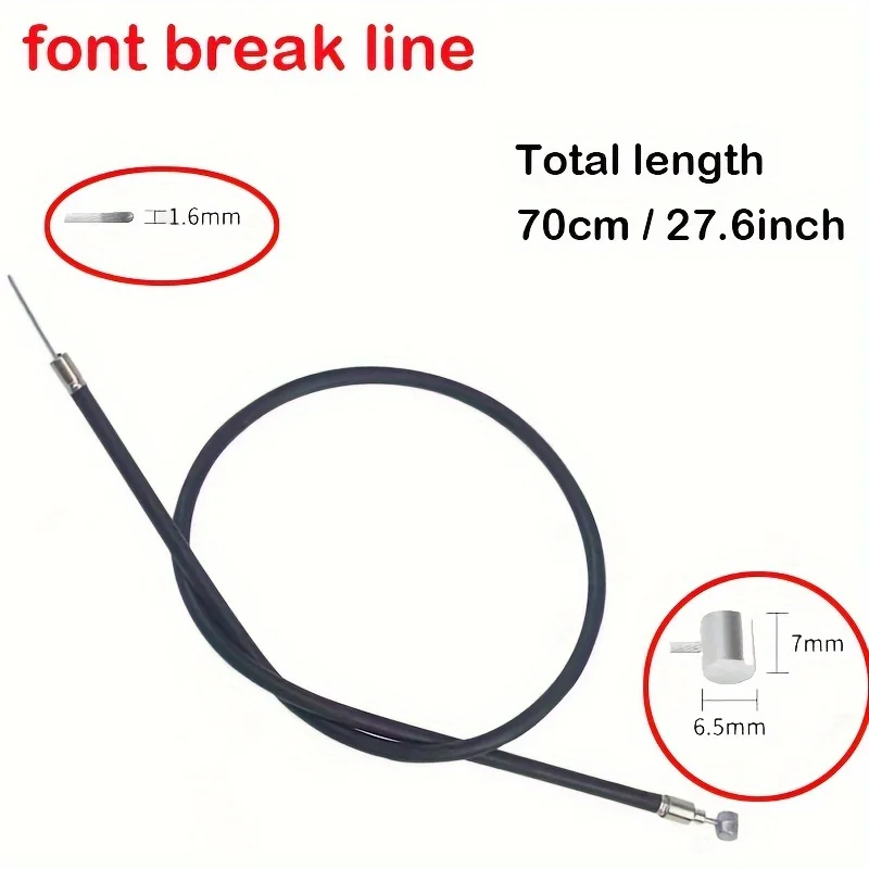 Bicycle Brake Cable Set Metal Wire Core,Front and Rear Brake Wire Tubes with Locking Mechanism and Folding Sleeve Gear