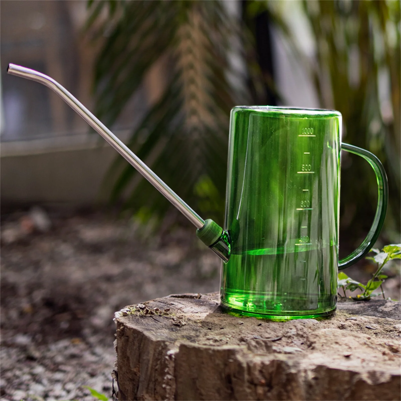 

1L Watering Can PP Fully Transparent Indoor Plants Watering Can With Long Spout For Garden