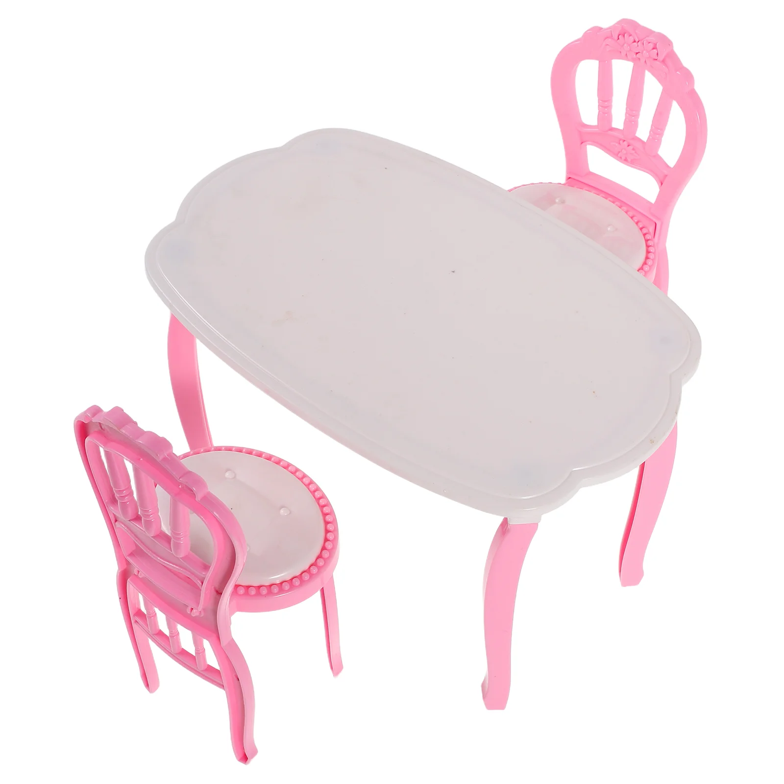 

Mini House Furniture Dollhouse Armchair Kids Tiny Table and Chairs Plastic Child Accessories