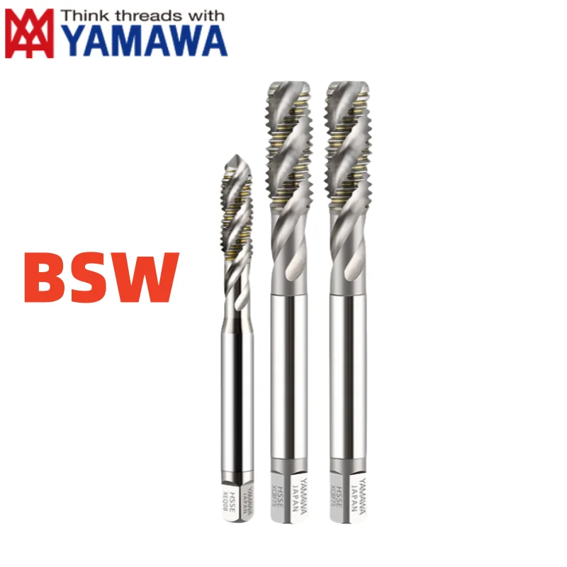

YAMAWA HSSE Universal British System Spiral Fluted Tap BSW 1/8 5/32 3/16 7/32 1/4 5/16 3/8 7/16 1/2 5/8 Screw Thread Taps