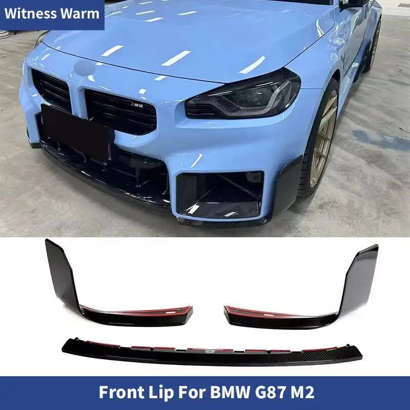 Mathiateurs de ruisseau de pare-chocs avant de voiture en fibre de carbone sèche pour BMW, G87, M2, Coupé de base 2 portes, Spomicrophone, Jules, 2022, 2023