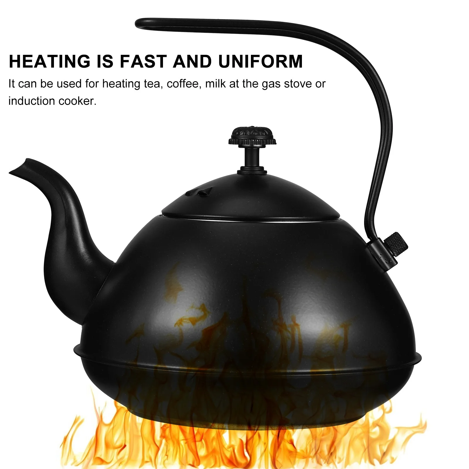 

1pc Stainless Steel Teakettle For Induction Cooker Gas Stove Household Heating Water Kettle Boil Water Pot Practical Tea Coffee