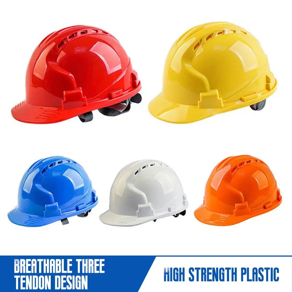 Construction Safety Helmet Hard Hat Thicken Anti Strong Rolling Adjustable Helmet Sturdy Breathable Industrial Climbing Helmet