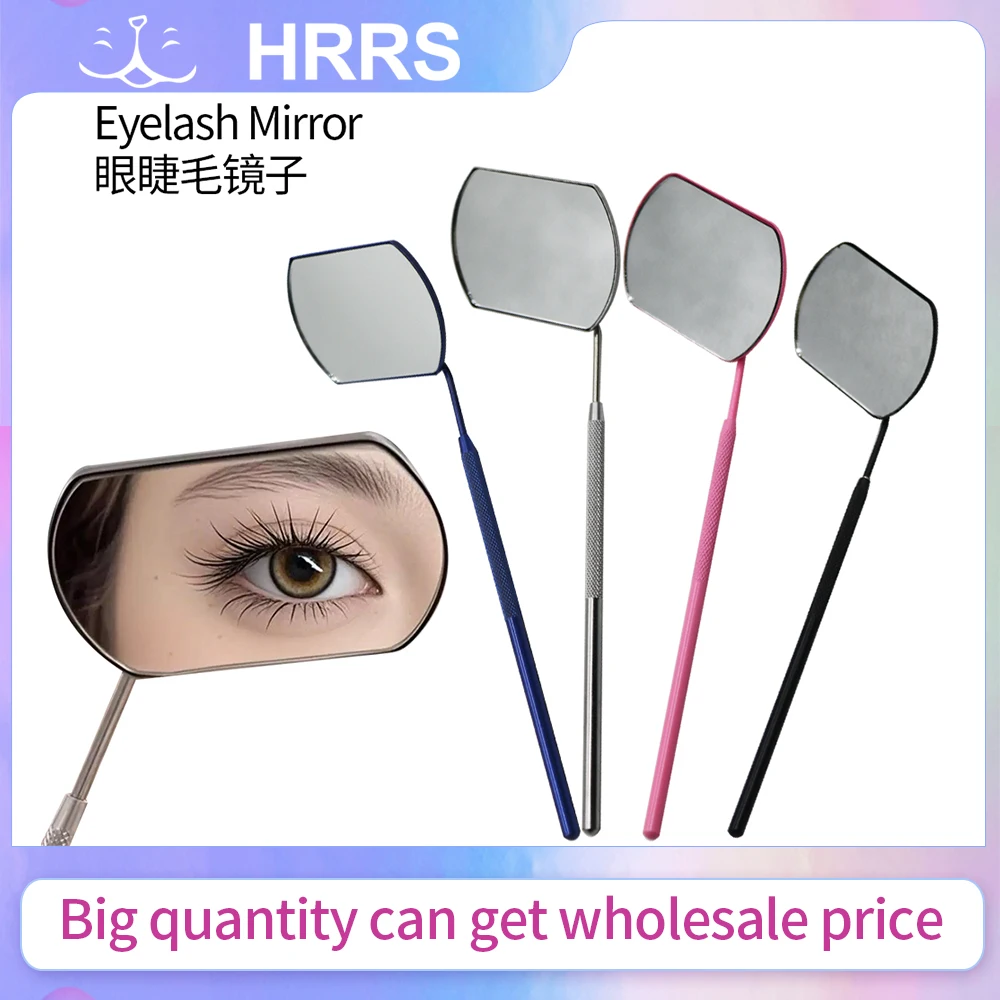 Espejo de pestañas para injerto de pestañas, belleza de aumento, mango largo para comprobar extensiones de pestañas postizas, herramientas de maquillaje, proveedor de espejos