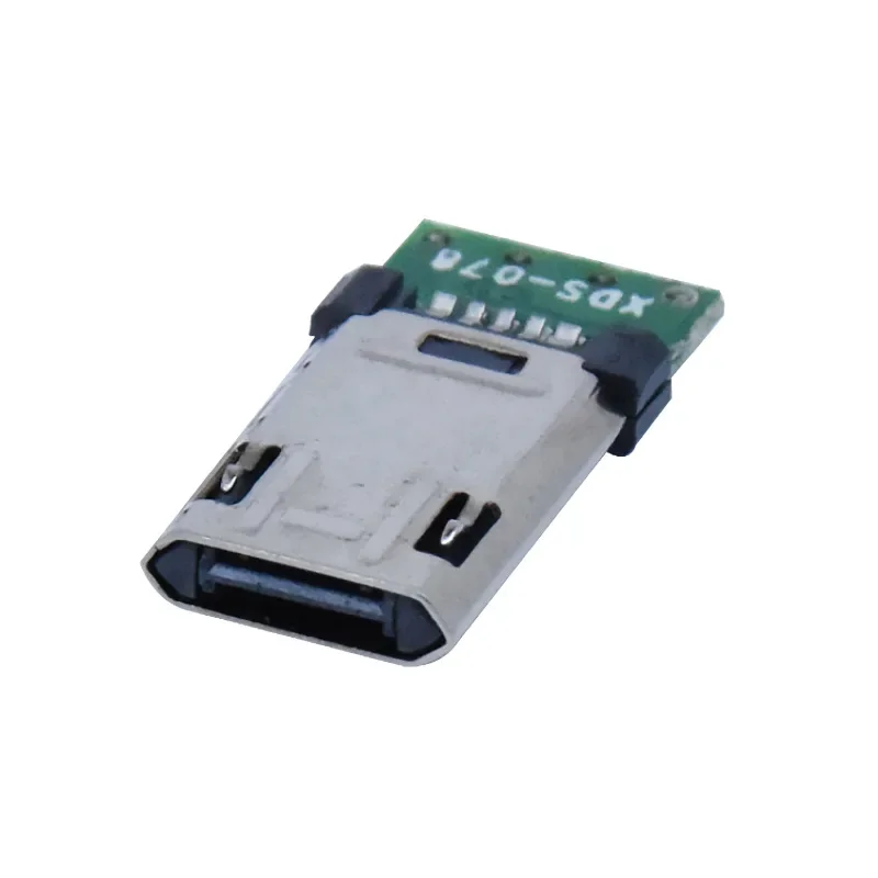 Prise Micro mâle avec plaque à souder PCB Double face, connecteur Usb 5P + connecteur USB type-c 4 broches, 5 pièces