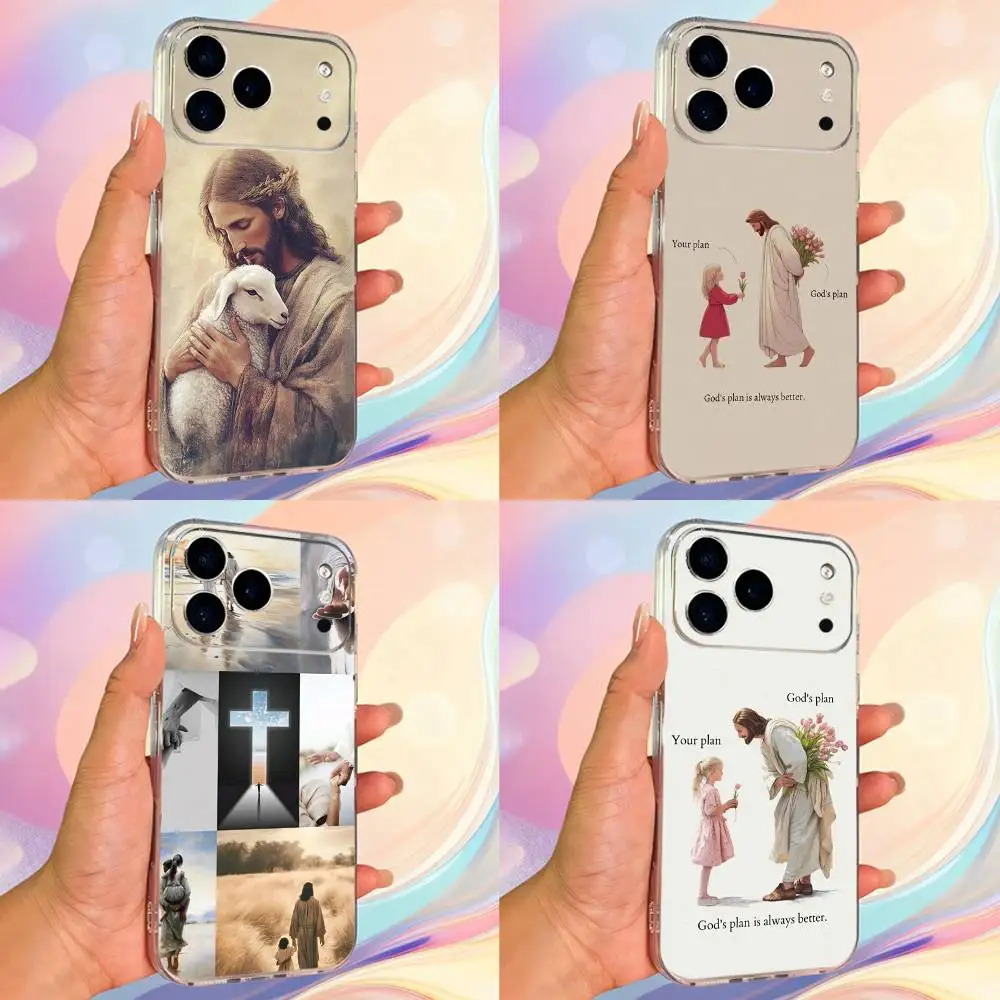 

Christianity Faith Holy Jesus Phone Case For iPhone 14,13,12,11,17,16,15,Pro,Max,Plus,X,XS,XR,SE,Mini Transparent Soft Cover