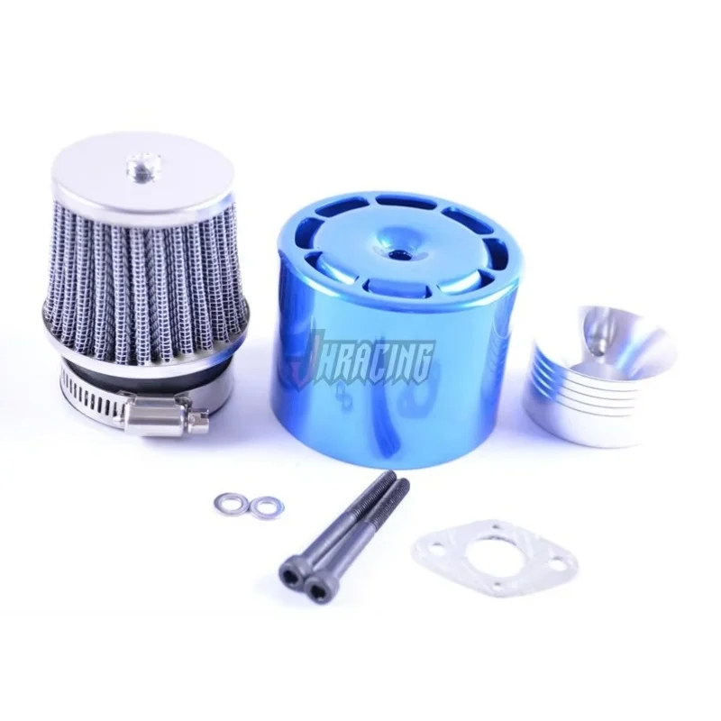 Alloy Large Volume Air Intake Air Filter CNC Base for 2-stroke Gasoline Engine fit 1/5 KM ROVAN LOSI RC vehicle