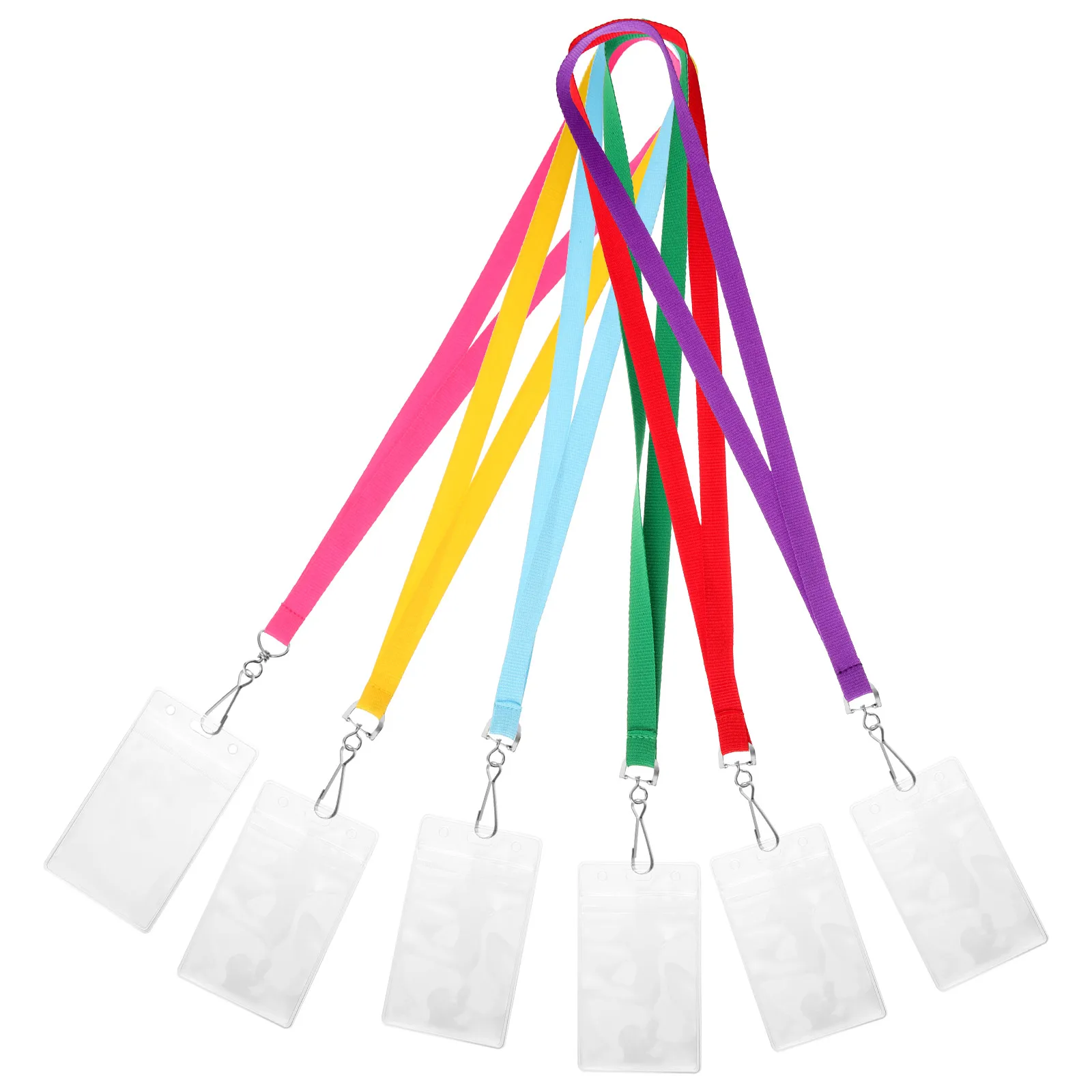 

6Pcs Id Card Badge Holder Waterproof Clear Sleeves Protector Transparent Card Cover Lightweight for Bank Credit Employee