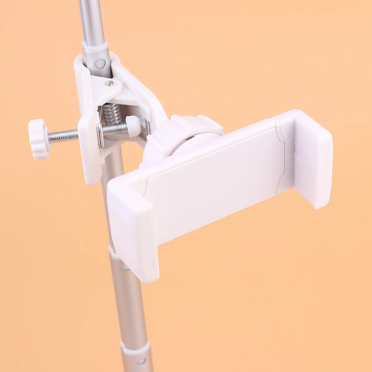 

Mobile Supplementary Light Selfie Ring Lamp White One-Piece Adjustable LED Beauty Lamp Phone Holder for Live Video Makeup