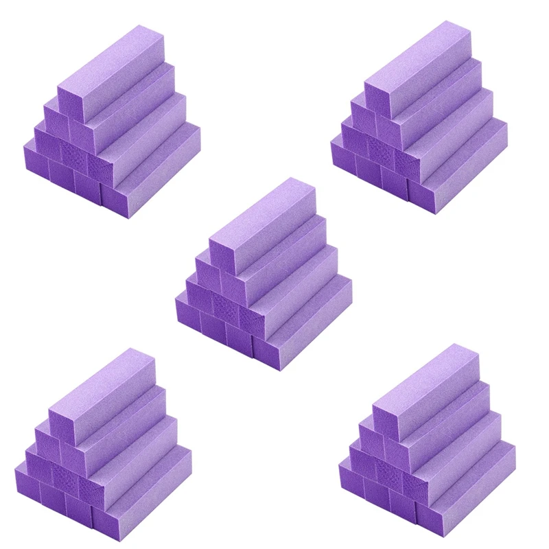 

50X Buffing Sanding Buffer Block Files Acrylic Pedicure Manicure Nail Art Tips (Color: Purple)