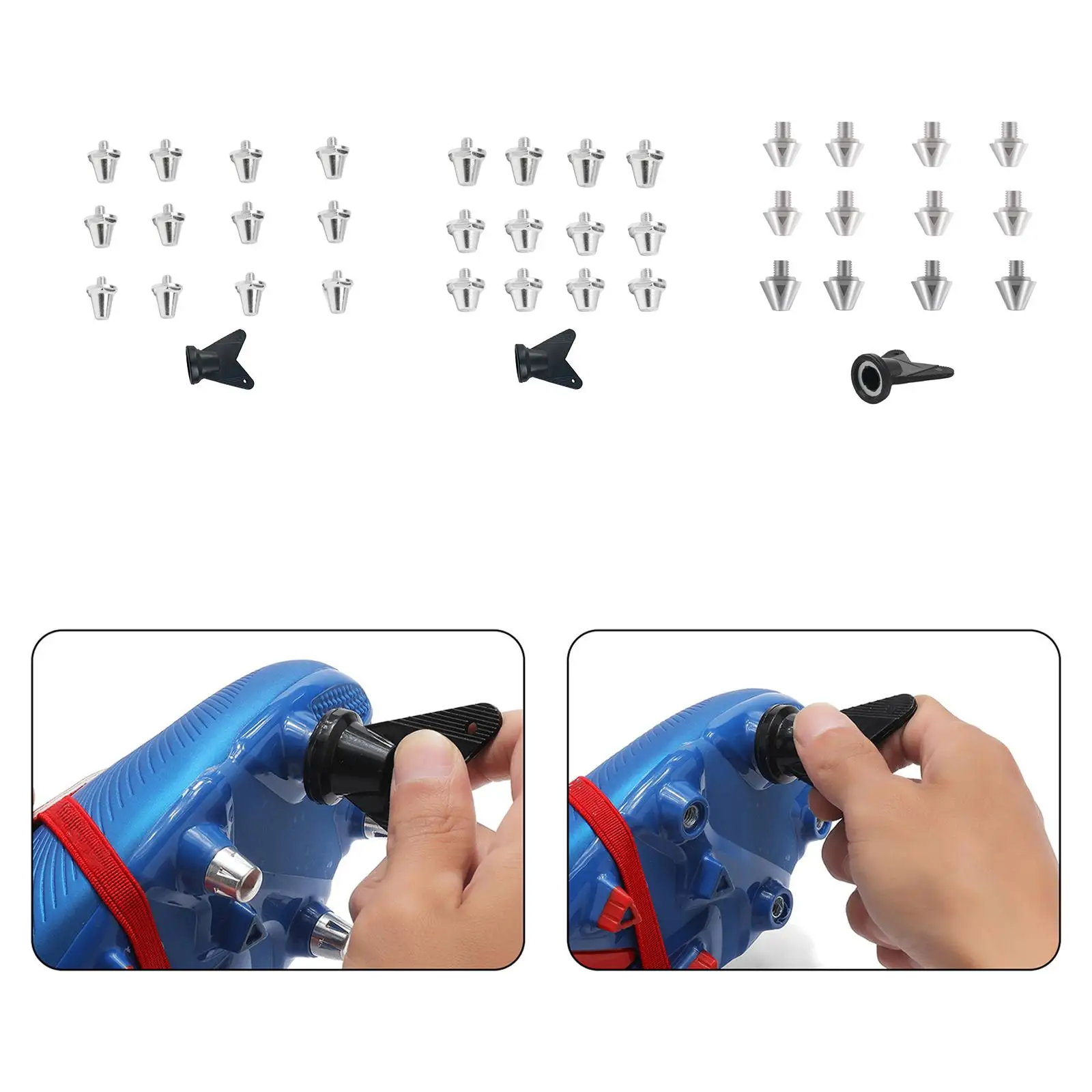 

12-компонентные шпильки для футбольных бутсов, сменные детали, простые в установке, шипы для футбольных бутсов для спортивных тренировок на открытом воздухе, соревнований